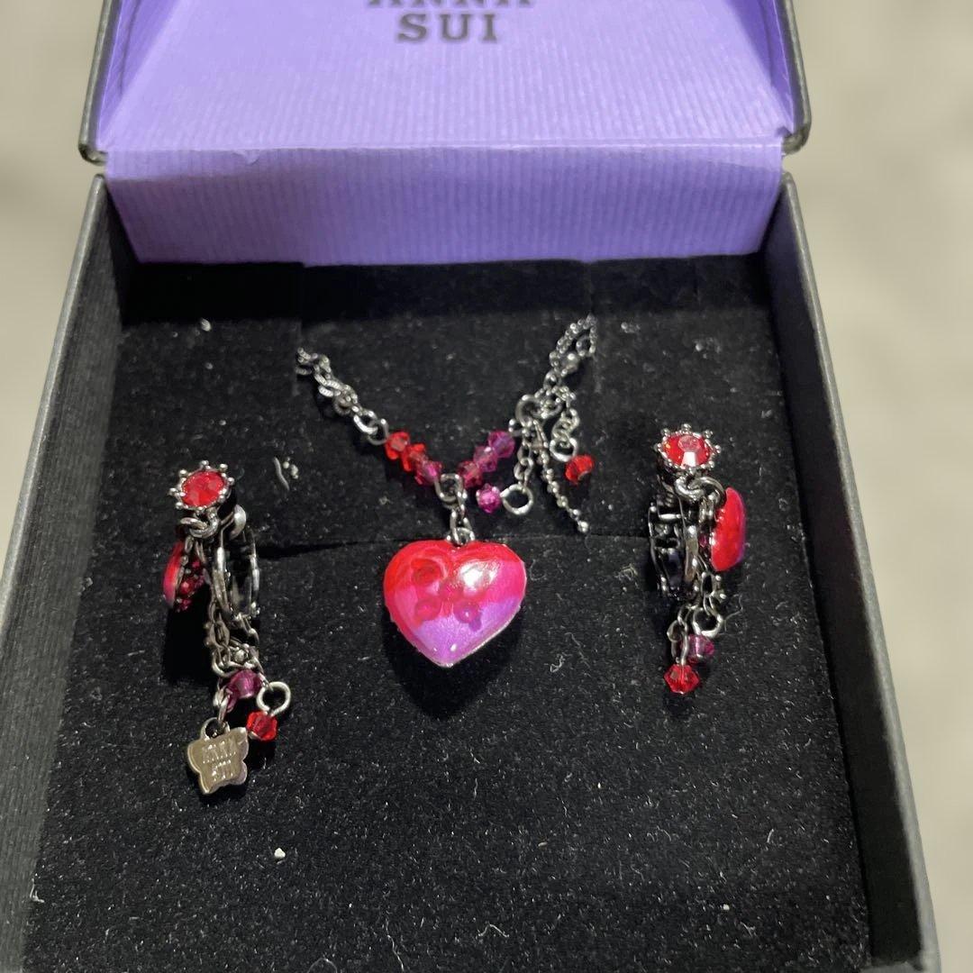 アナスイ ANNA SUI❤︎ハート❤︎イヤリング&ネックレス セット 新品⑨