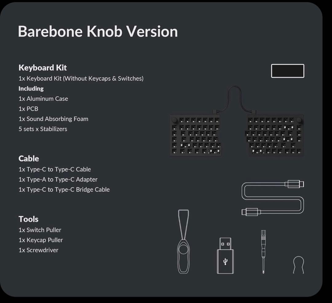 【1日限定金額】Keychron Q11 (US ANSI 配列)分離キーボード