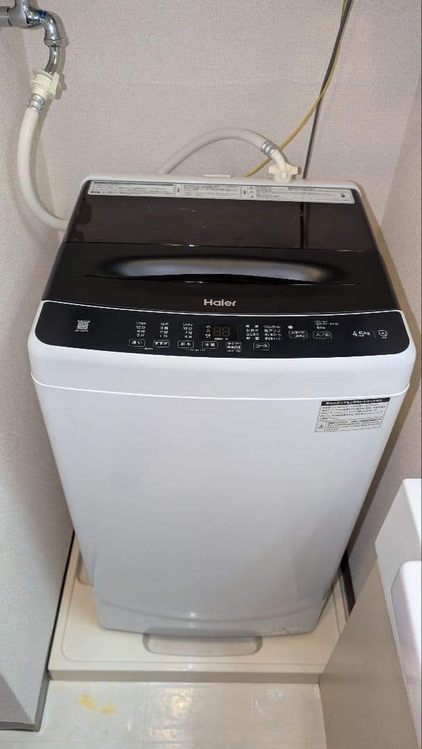 【期間限定3/3迄】ハイアール　4.5kg 全自動洗濯機　JW-U45B-K