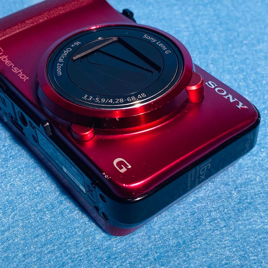 【動作OK】SONY ソニー DSC-HX10V レッド 塗装剥がれあり