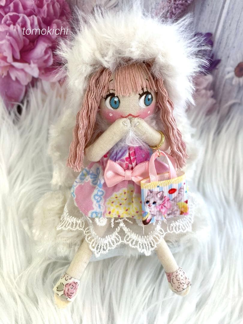 くみっきーさん専用　ファー帽子　ドールチャーム　ハンドメイド　カントリードール