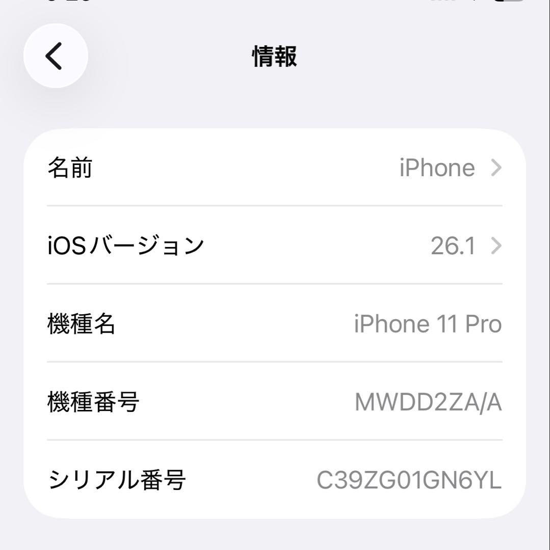 iPhone 11 Pro スペースグレー 香港版