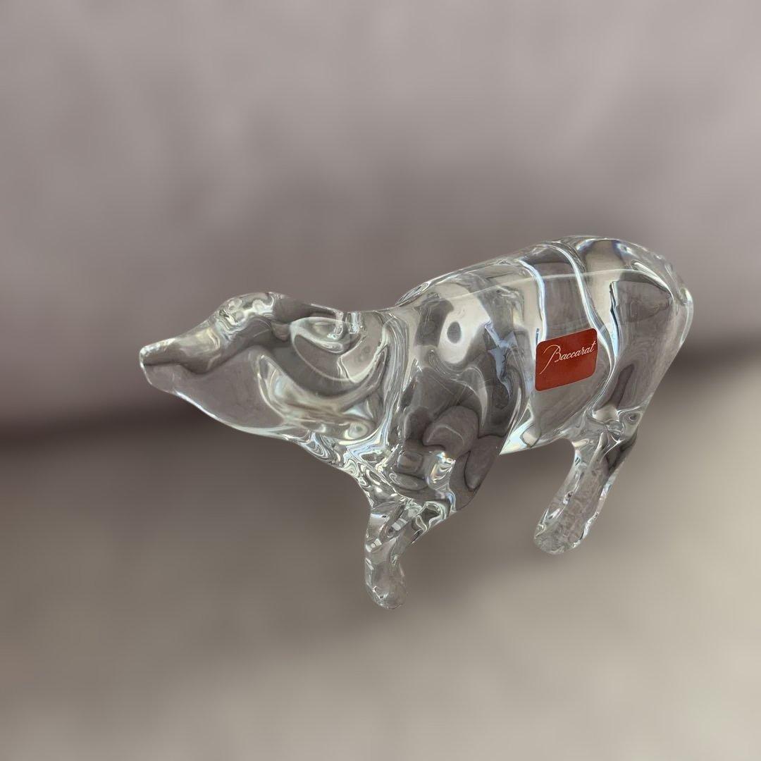 バカラ　baccarat 干支　牛　置物　ガラス　クリスタル　美品