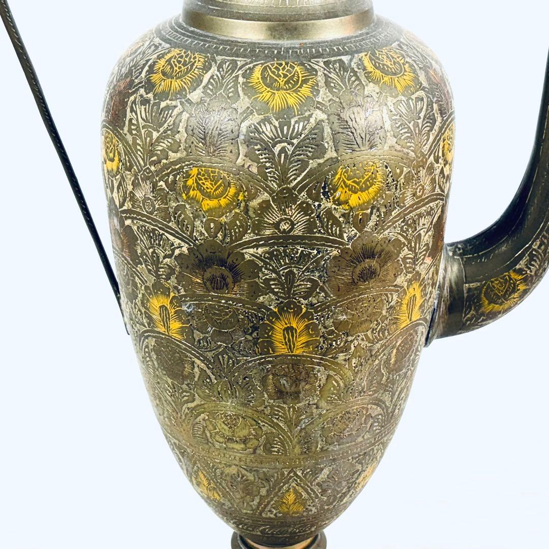 【希少品】インド　真鍮製　アンティーク水差し　珍品