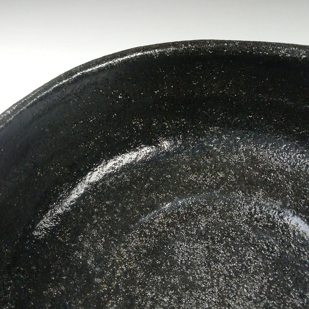 Ｔ５２２　茶碗　『黒楽　平茶碗』『平安　青嵐』　共箱　抹茶碗　茶道具