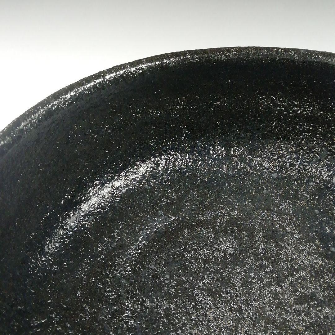 Ｔ５２２　茶碗　『黒楽　平茶碗』『平安　青嵐』　共箱　抹茶碗　茶道具