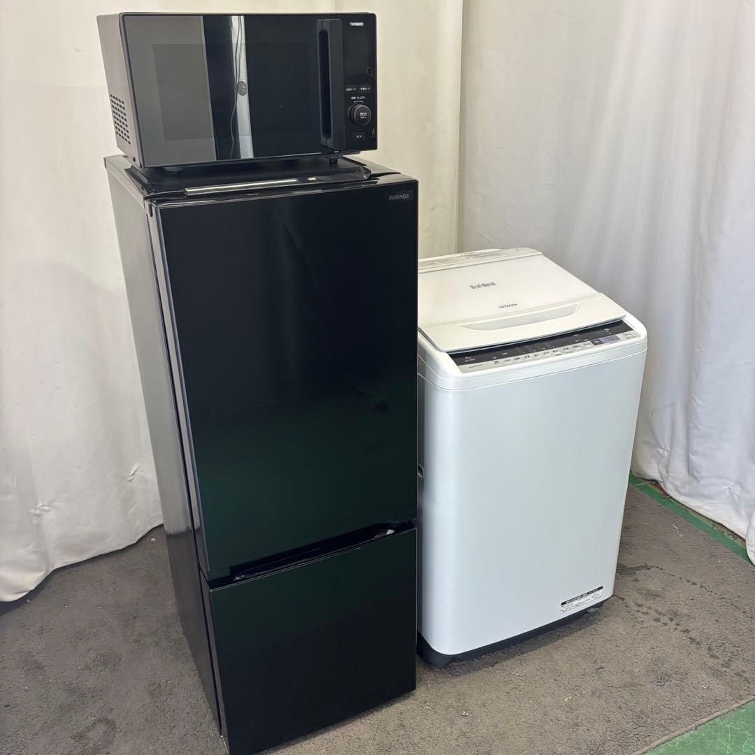 287　家電セット　冷蔵庫　洗濯機　電子レンジ　一人暮らし　設置無料　安い‼️