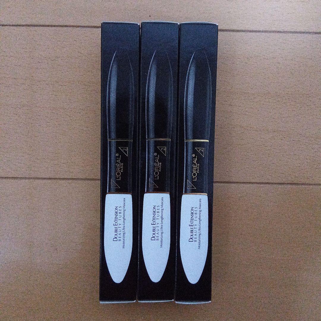 ロレアル パリ ダブルエクステンション ビューティチューブ マスカラ 3本