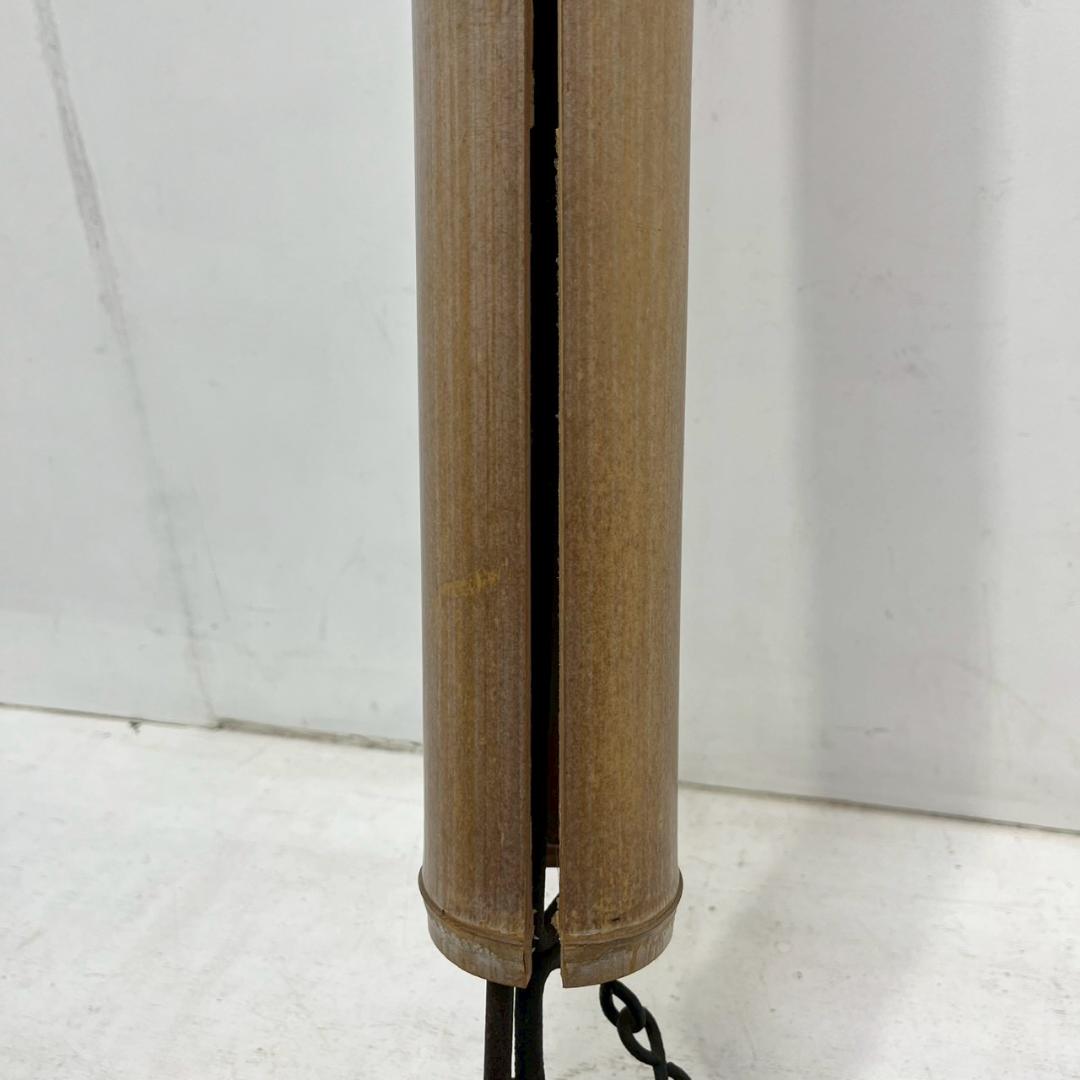 【 当時物 】 自在鉤 鯛 アンティーク 竹 囲炉裏 伝統工芸 工芸品 横木
