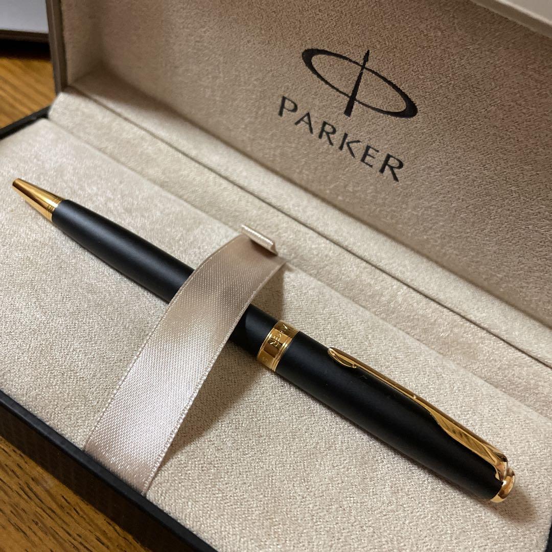 PARKER ボールペン マットブラック　黒　スリム　ゴールド　レトロ　美品