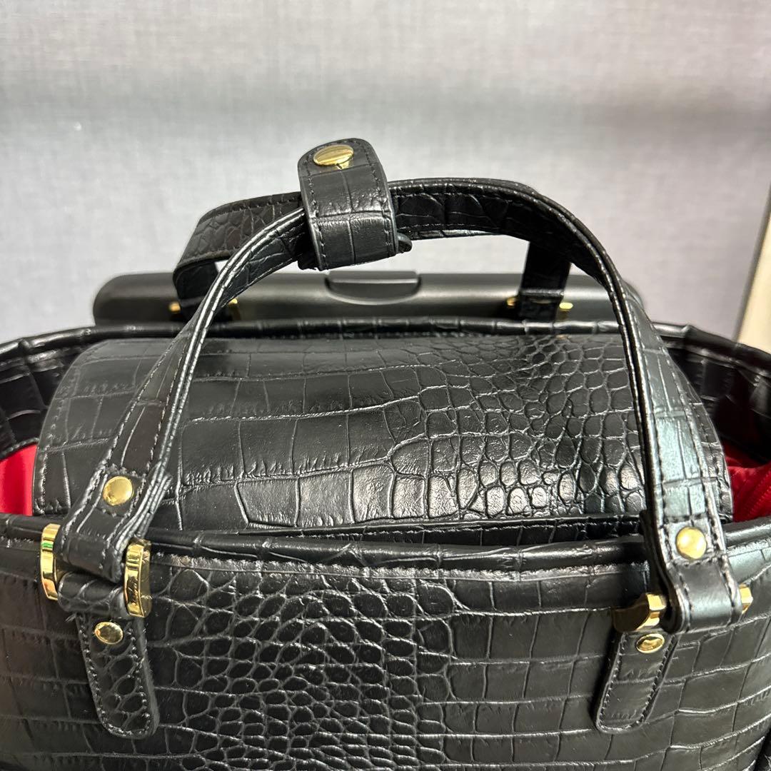 SWANY スワニー キャリー クロコ型押し 黒 ４輪 Lサイズ