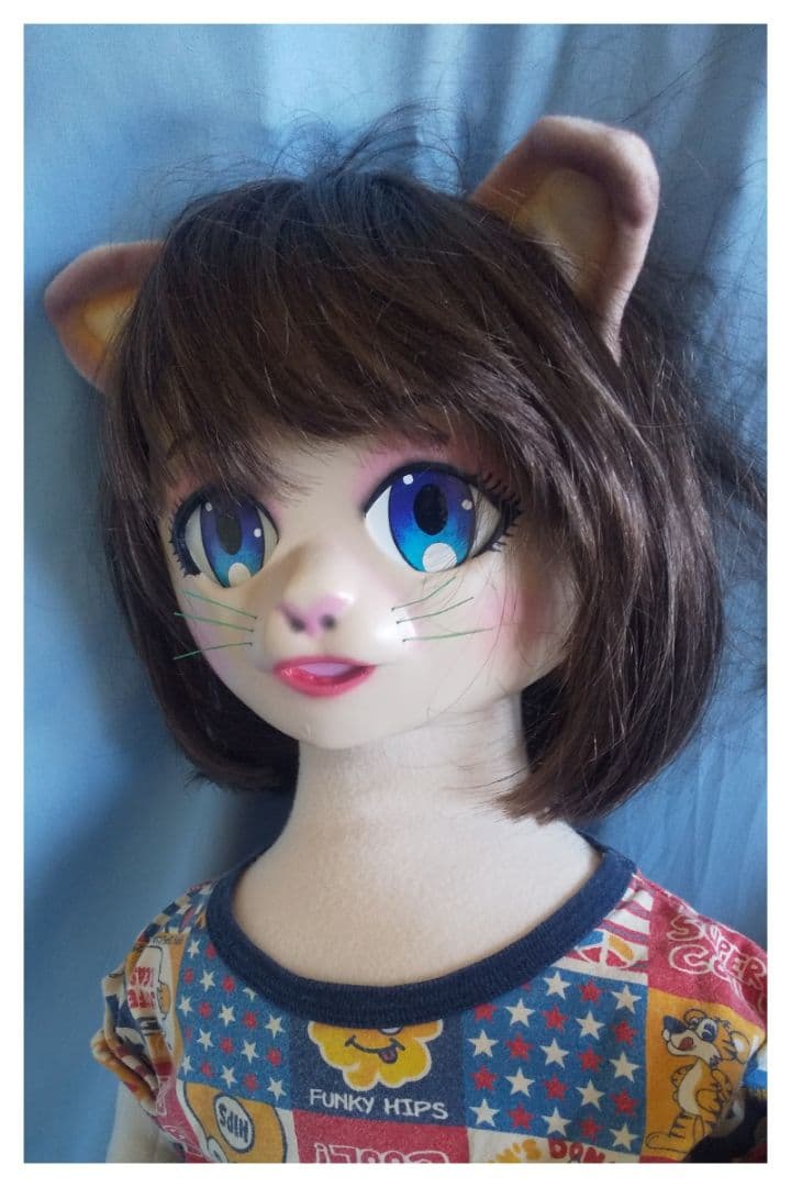 ラスト値下げ 等身大 着せかえ 三毛猫娘 ベビ～ 骨格入り