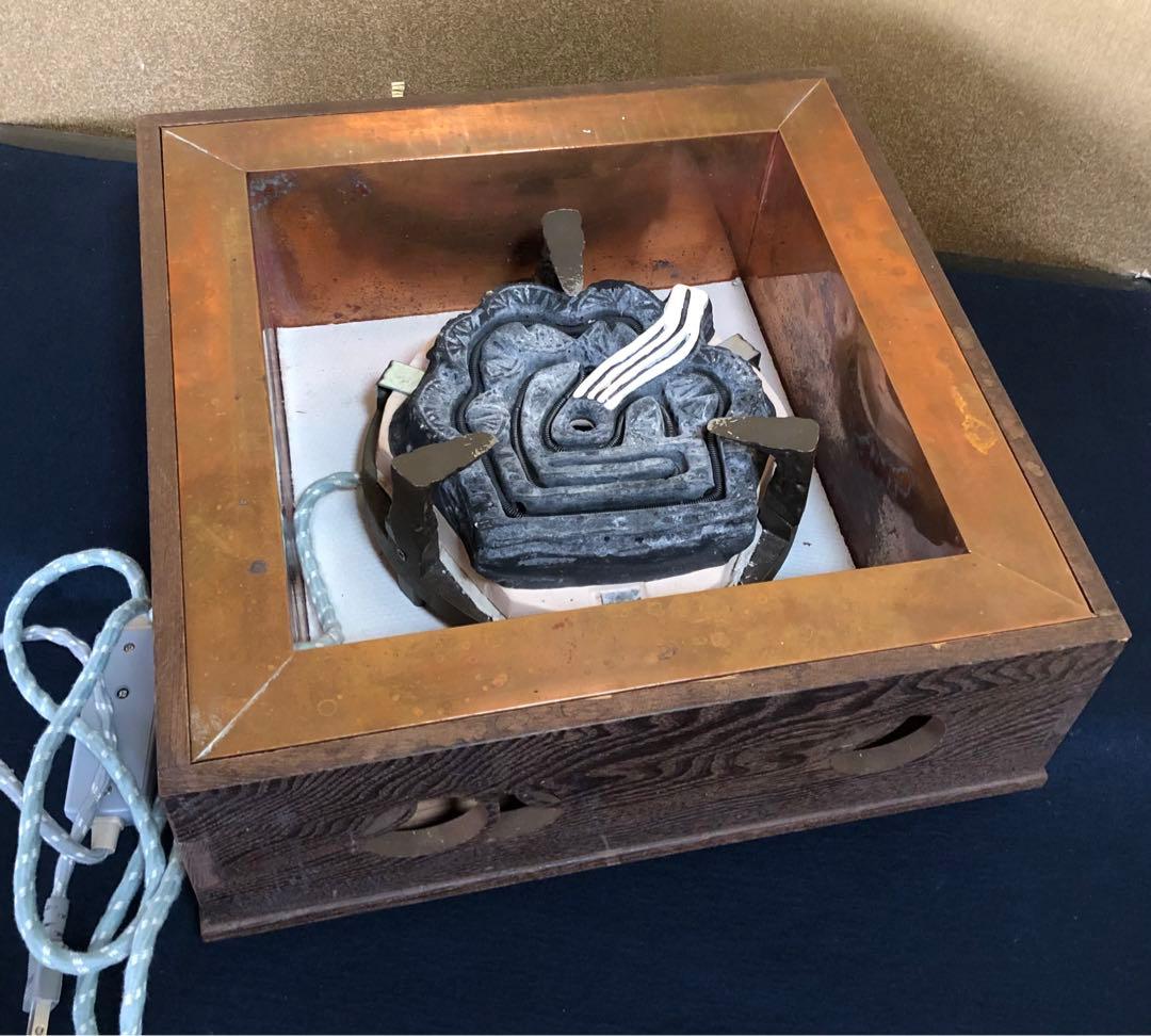 《R》茶道具 置炉 野々田式炉置炉用炭型電熱器 元箱　1f