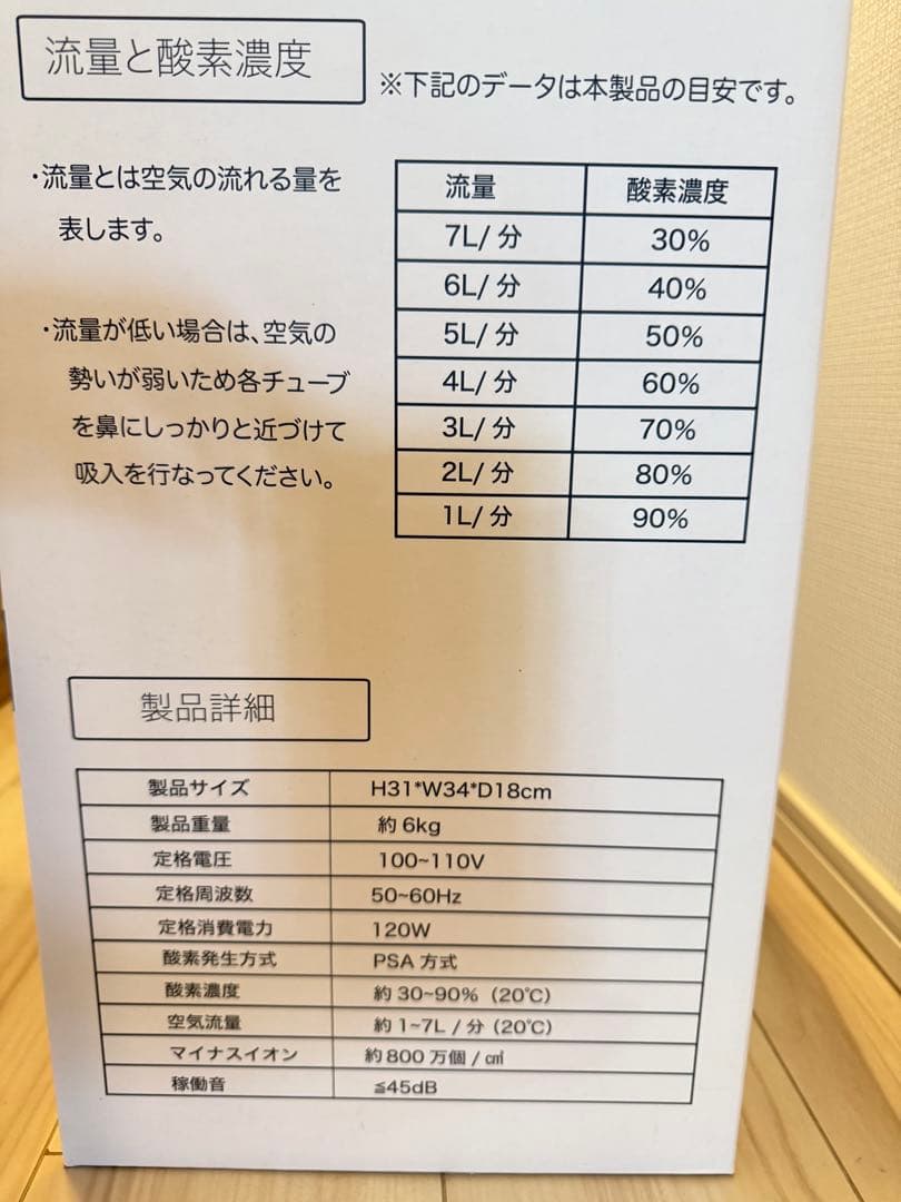 未使用品　家庭用酸素発生器SARARITOCTOR