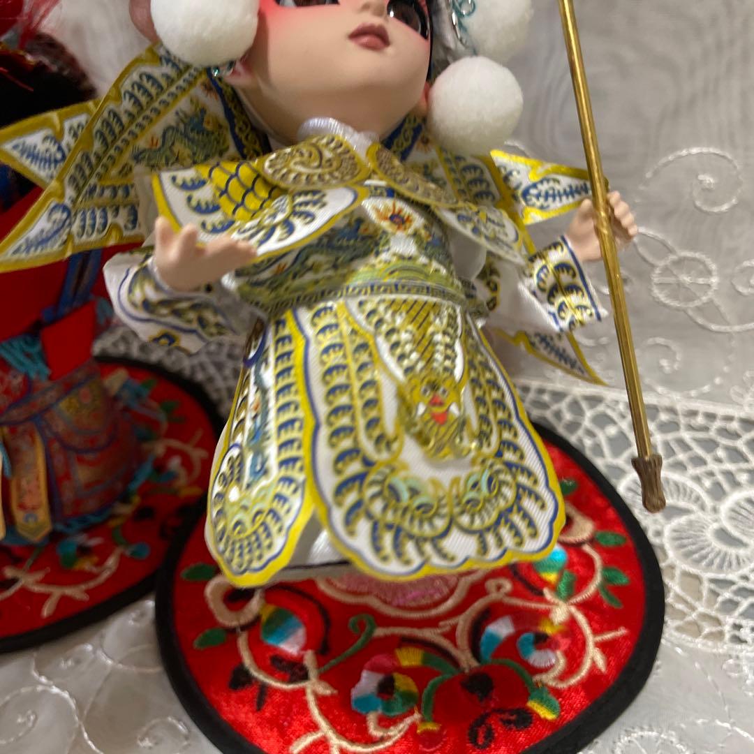 中国　伝統工芸品　京劇絹人　フィギュア　インテリア