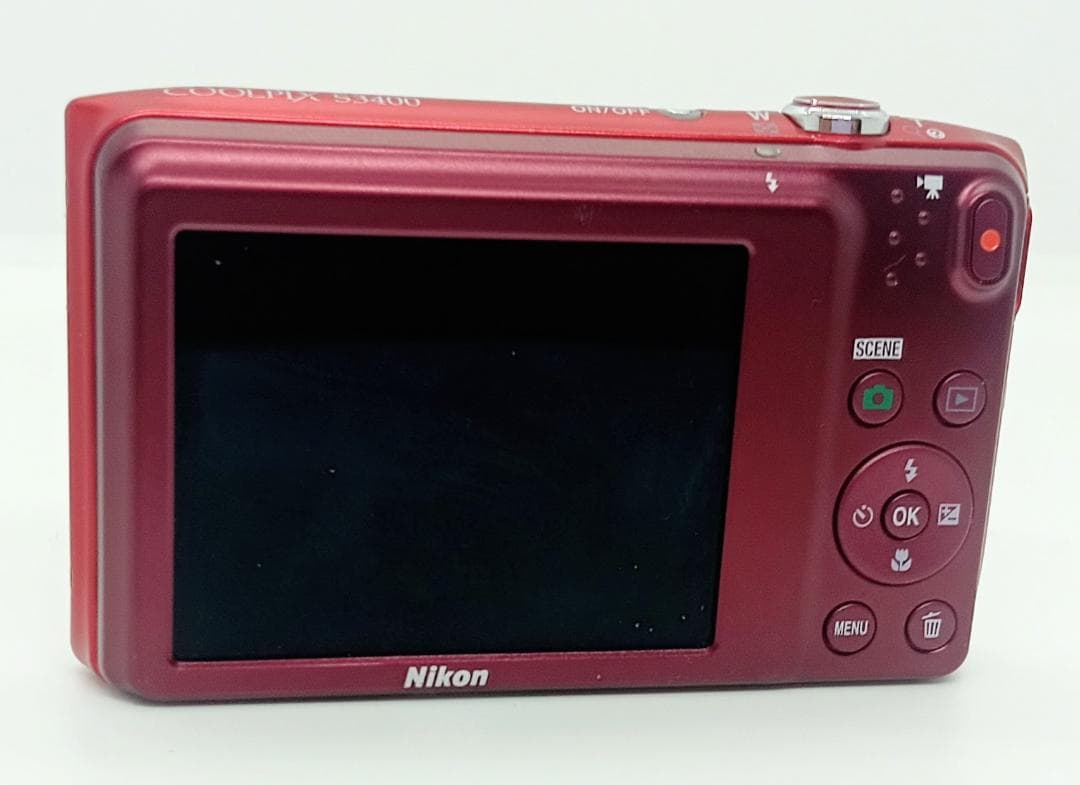 デジタルカメラ Nikon COOLPIX S3400 Red 20.1MP 7x Zoom