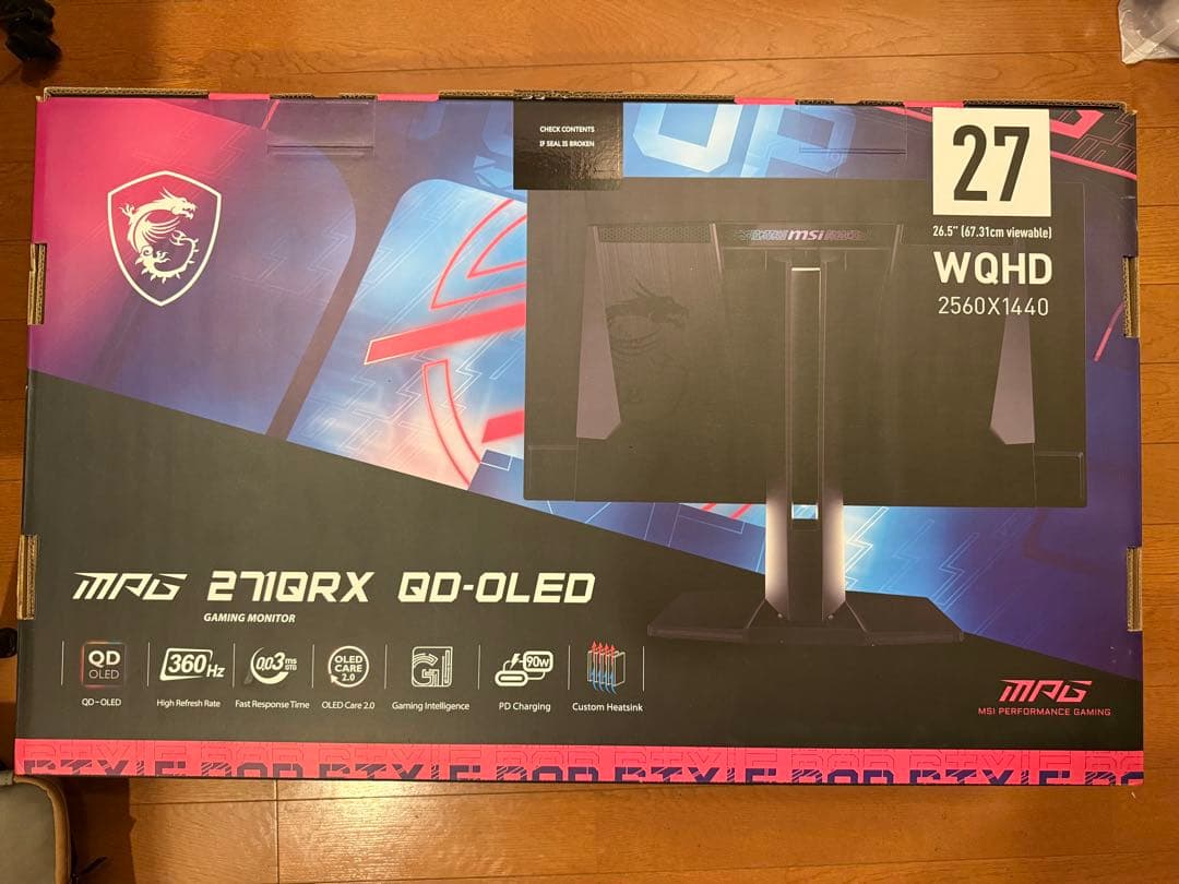MSI MPG 271QRX QDOLED27インチ360Hzゲーミングモニター