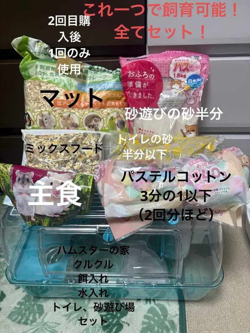 ルーミィ ブルー ハムスター用ケージとフードセット
