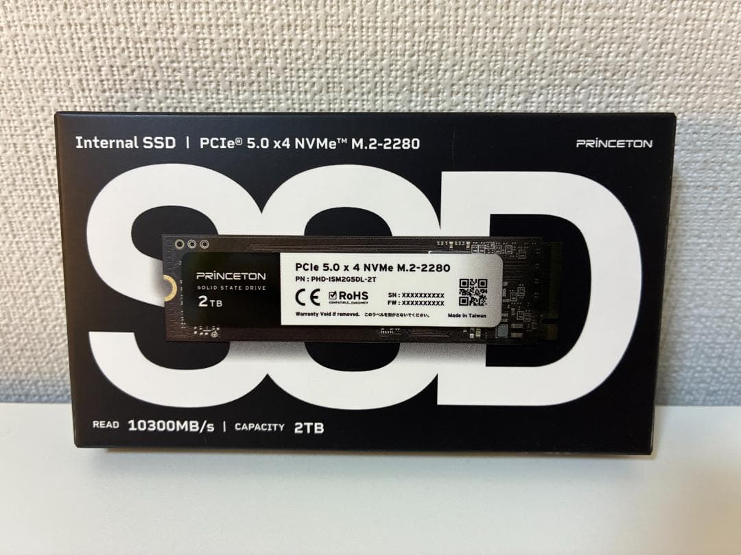 【新品・未使用・納品書】Gen5 M.2 SSD 2TB (R:10300)